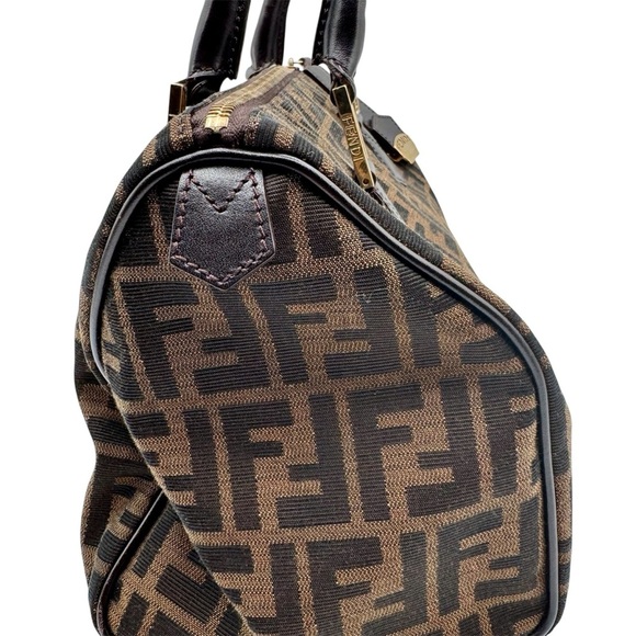 Fendi Zucca Brown and Black Satchel | Very Good Condition - Picture 14 of 15